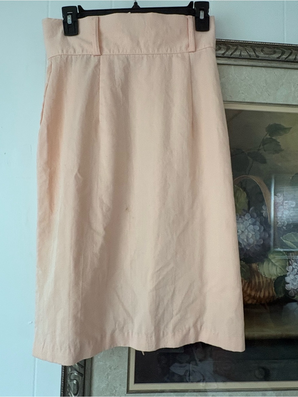 Vintage Everyday A-Line Skirt in Soft Peach